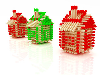 Image showing Log houses from matches pattern with the best percent