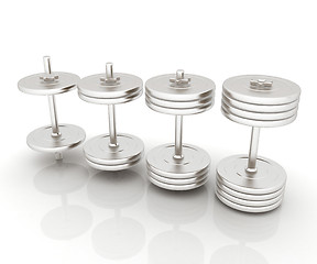 Image showing Metalll dumbbells 