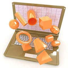 Image showing Powerful laptop specially for 3d graphics and software 