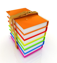 Image showing colorful real books