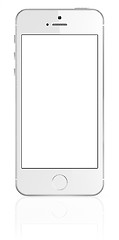 Image showing New Apple Silver iPhone 5s with blank screen