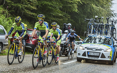 Image showing Team Tinkoff - Saxo and Alberto Contador in Pain