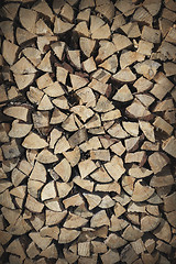 Image showing stacked firewood