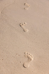 Image showing footprints on sand