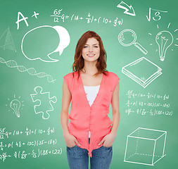 Image showing smiling teenage girl in casual clothes