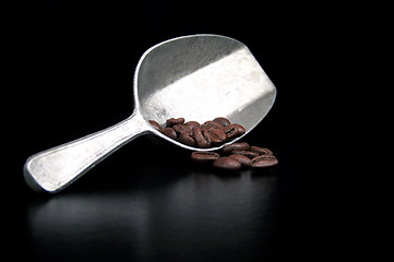 Image showing Coffee Scoop and Beans