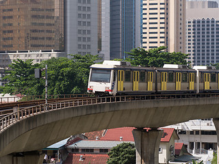 Image showing Light Rail Train in Kuala Lumpur, Malaysia