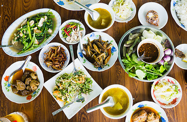 Image showing Burmese food on a table