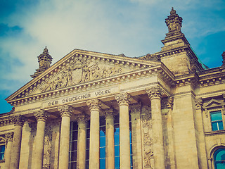 Image showing Retro look Reichstag Berlin