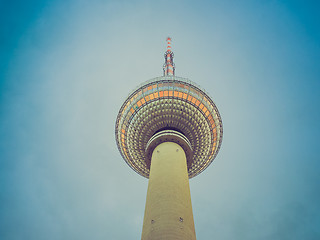 Image showing Retro look TV Tower Berlin