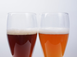 Image showing Two glasses of German beer