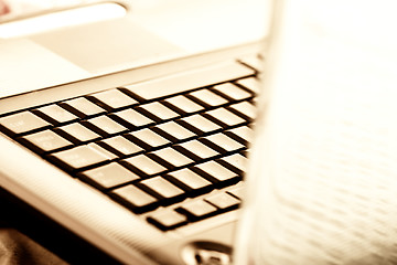 Image showing Modern and stylish laptop. 