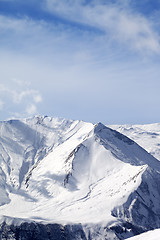 Image showing Winter snowy mountains