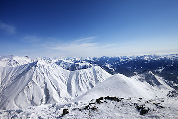 Image showing Winter snowy mountains at nice day