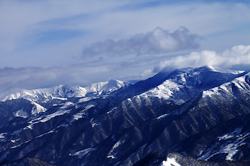 Image showing Hillside in snow