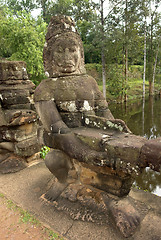 Image showing sculpture at Ta Prohm