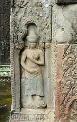 Image showing sculpture at Ta Prohm