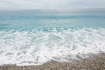 Image showing Seascape with cloudy sky