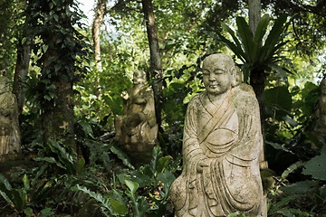 Image showing Ruined statue Ksitigarbha Bodhisattva 