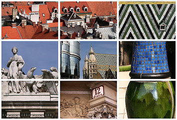 Image showing Vienna landmarks collage