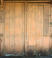 Image showing Old wooden door