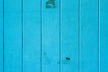 Image showing Blue wooden wall