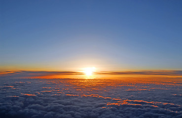 Image showing Above the clouds