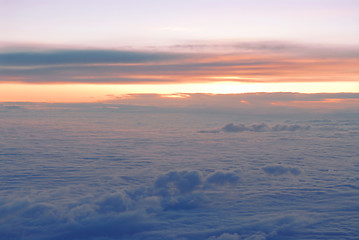 Image showing Above the clouds