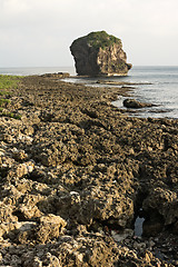 Image showing Chuanfan Rock at coastline