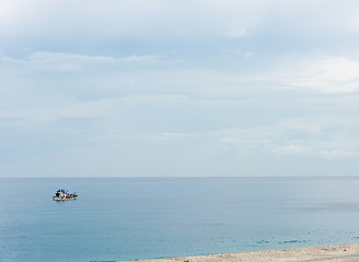 Image showing Seascape with boat