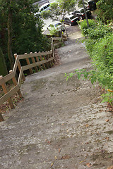 Image showing Beautiful stairway in the park