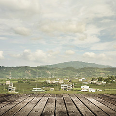 Image showing Village with wooden ground