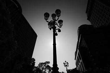 Image showing black and white cityscape