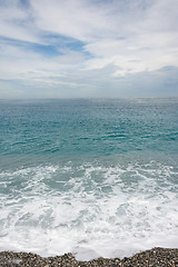 Image showing Seascape with cloudy sky