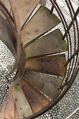 Image showing Old rusty staircase