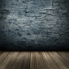 Image showing Texture of grunge interior with wooden 