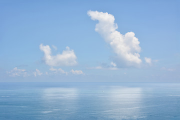 Image showing Clouds above a surface of the sea