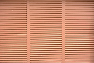 Image showing Brown shutters of window