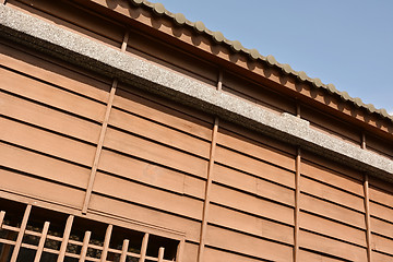 Image showing Part of wooden building