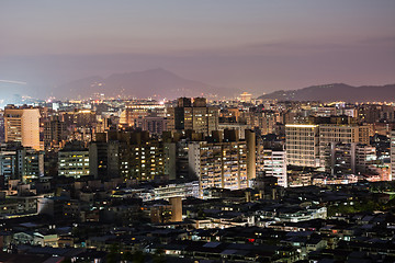Image showing City night scene in Taipei 