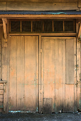 Image showing Old wooden door