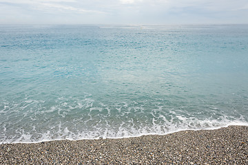 Image showing Seascape with cloudy sky