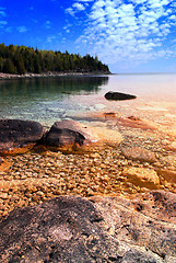 Image showing Lake sunset