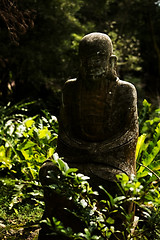 Image showing Ruined statue Ksitigarbha Bodhisattva 