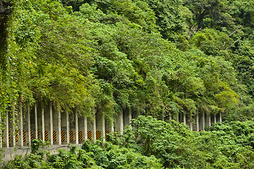 Image showing Road tunnel in mountain