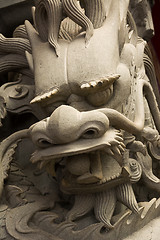 Image showing Chinese temple dragon statue