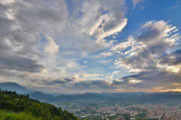 Image showing Dramatic sunset