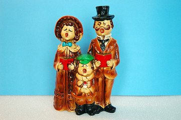 Image showing Christmas Carolers Singing 2