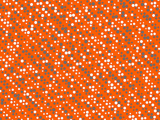 Image showing Polka dot background with grey and white circles over orange