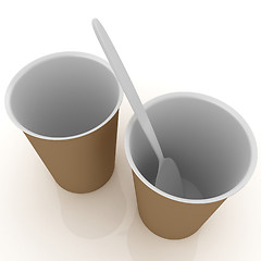 Image showing fast-food disposable tableware